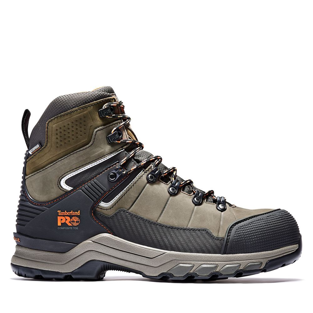 Bocanci De Muncă Timberland Barbati Masline Verzi/Negrii - Pro® Hypercharge Trd Waterproof Composite